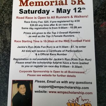 Memorial 5K May 12